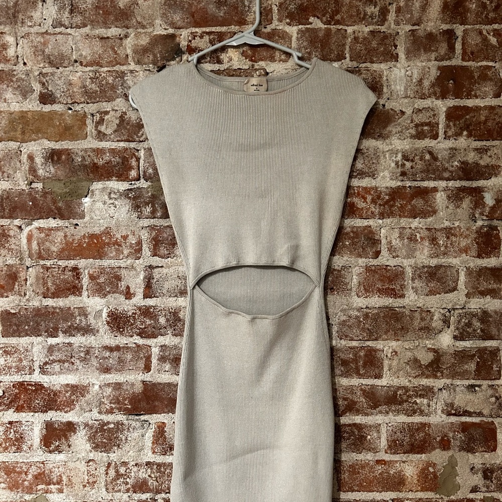 Wilfred Gray Bodycon Dress with Cutout